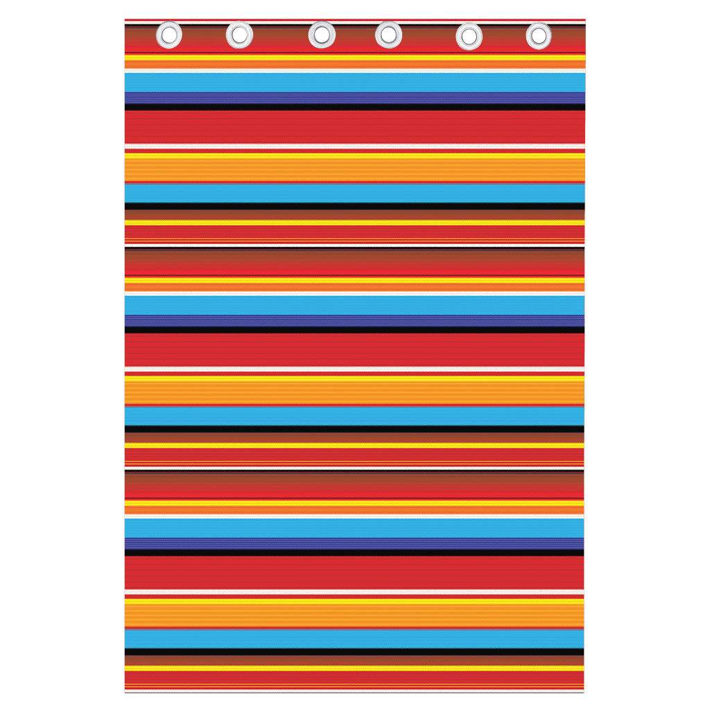 Ethnic Mexican Woven Pattern Print Curtain