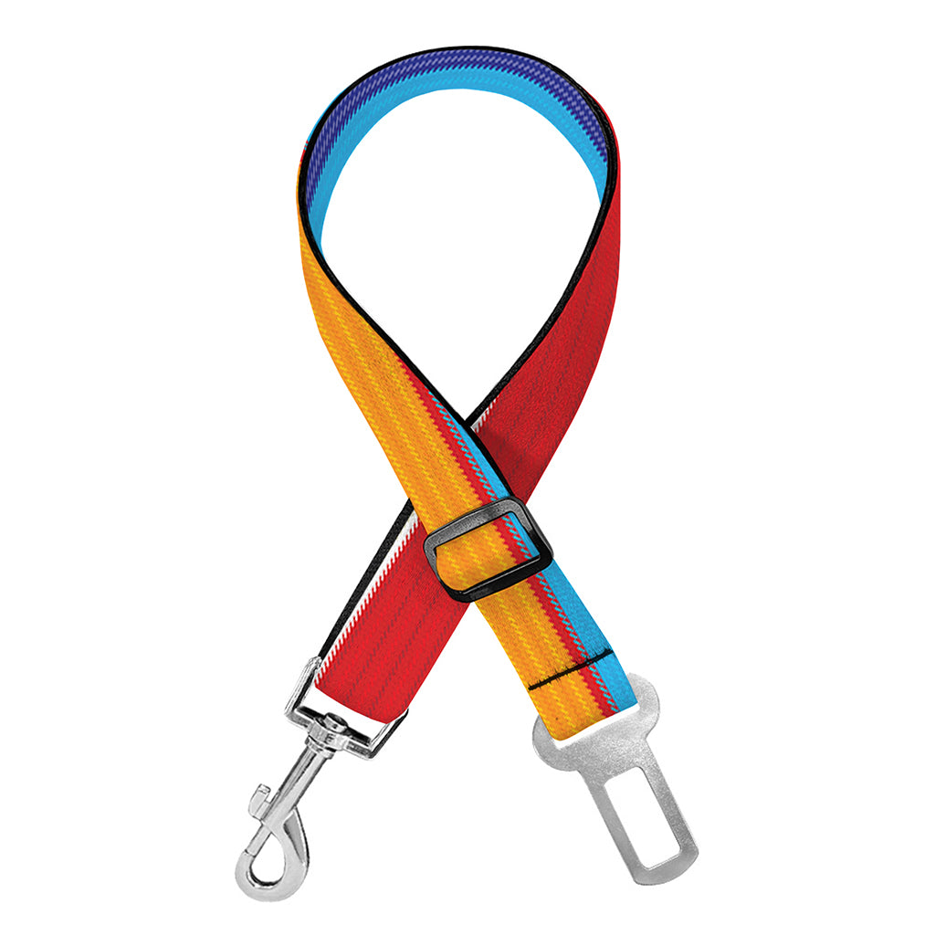 Ethnic Mexican Woven Pattern Print Dog Seat Belt