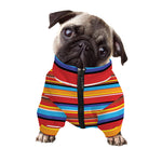 Ethnic Mexican Woven Pattern Print Dog Zip Up Jacket