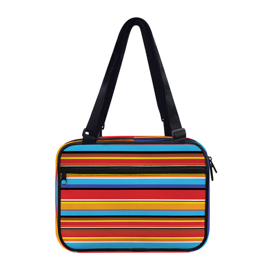 Ethnic Mexican Woven Pattern Print Double Strap Bible Bag
