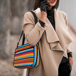 Ethnic Mexican Woven Pattern Print Double Strap Bible Bag