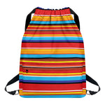 Ethnic Mexican Woven Pattern Print Drawstring Backpack