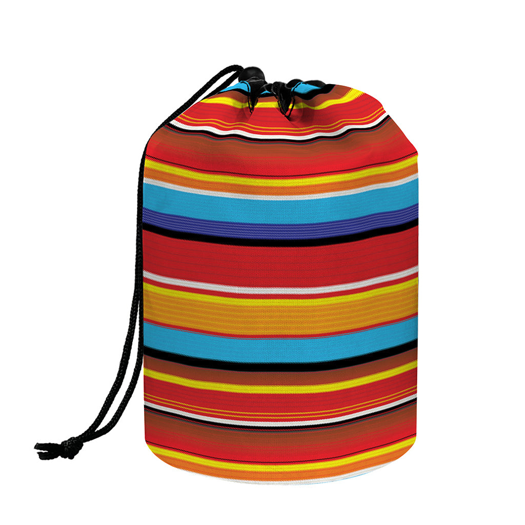 Ethnic Mexican Woven Pattern Print Drawstring Makeup Bag