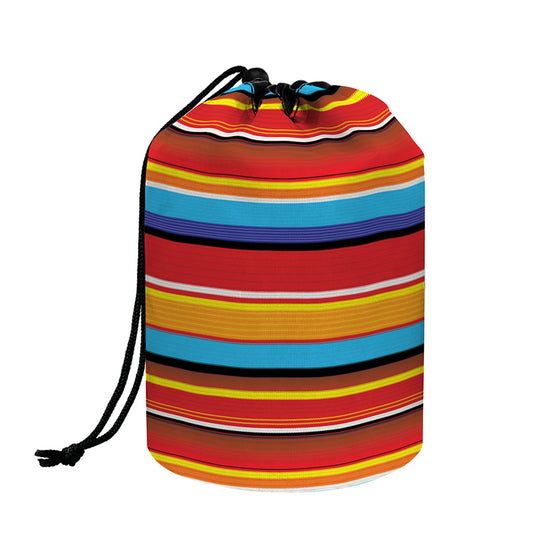 Ethnic Mexican Woven Pattern Print Drawstring Makeup Bag