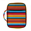 Ethnic Mexican Woven Pattern Print Front Pocket Bible Bag
