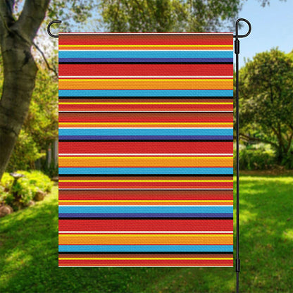 Ethnic Mexican Woven Pattern Print Garden Flag