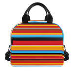 Ethnic Mexican Woven Pattern Print Insulated Lunch Bag