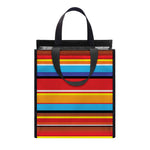 Ethnic Mexican Woven Pattern Print Insulated Lunch Tote
