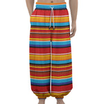 Ethnic Mexican Woven Pattern Print Lantern Pants
