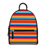 Ethnic Mexican Woven Pattern Print Leather Backpack