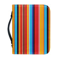 Ethnic Mexican Woven Pattern Print Leather Bible Cover