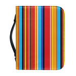 Ethnic Mexican Woven Pattern Print Leather Bible Cover