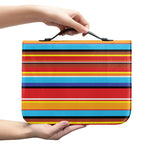 Ethnic Mexican Woven Pattern Print Leather Bible Cover