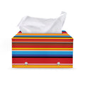 Ethnic Mexican Woven Pattern Print Leather Tissue Box Cover