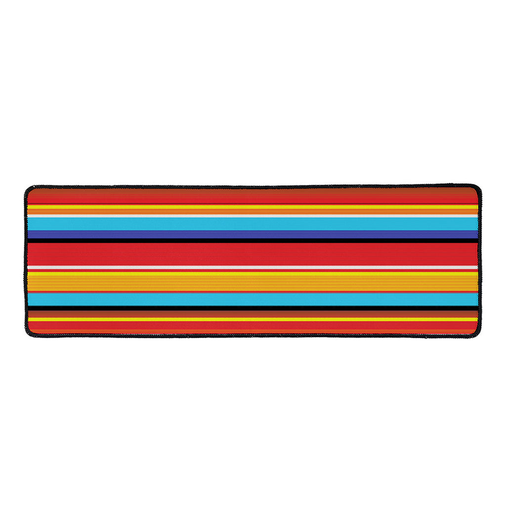 Ethnic Mexican Woven Pattern Print Long Kitchen Mat
