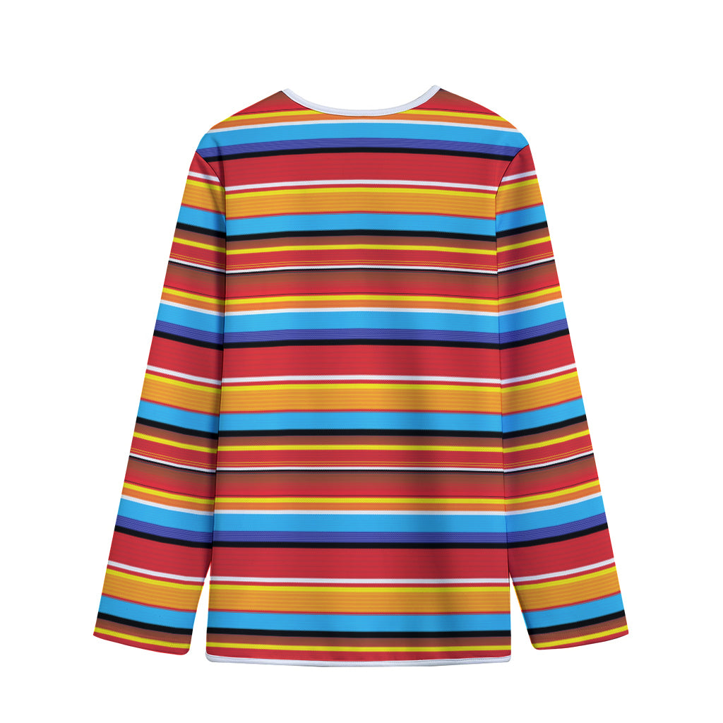 Ethnic Mexican Woven Pattern Print Long Sleeve Short Coat