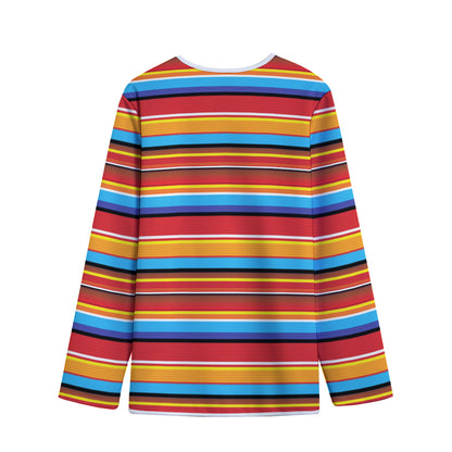Ethnic Mexican Woven Pattern Print Long Sleeve Short Coat