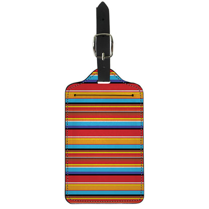 Ethnic Mexican Woven Pattern Print Luggage Tag