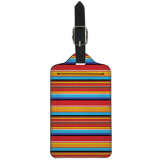 Ethnic Mexican Woven Pattern Print Luggage Tag