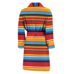 Ethnic Mexican Woven Pattern Print Men's Bathrobe