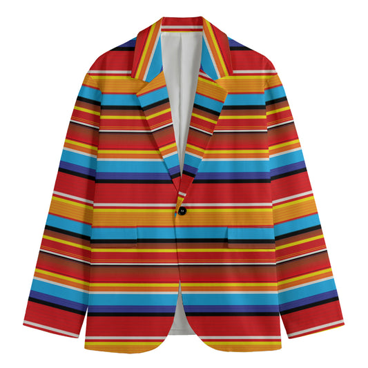 Ethnic Mexican Woven Pattern Print Men's Blazer