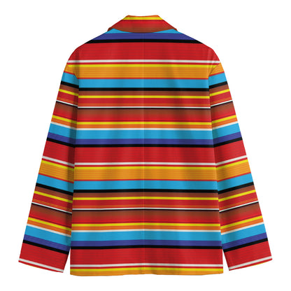 Ethnic Mexican Woven Pattern Print Men's Blazer