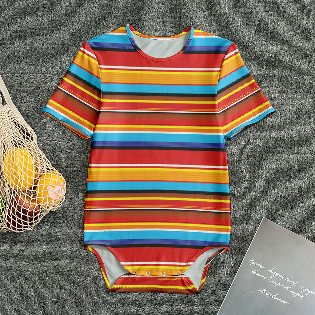 Ethnic Mexican Woven Pattern Print Men's Bodysuit