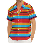 Ethnic Mexican Woven Pattern Print Men's Deep V-Neck Shirt