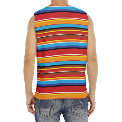 Ethnic Mexican Woven Pattern Print Men's Fitness Tank Top