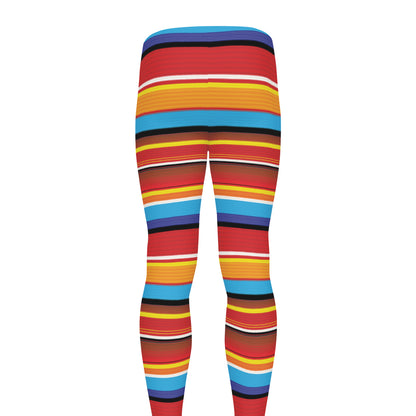 Ethnic Mexican Woven Pattern Print Men's leggings