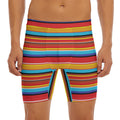 Ethnic Mexican Woven Pattern Print Men's Long Boxer Briefs