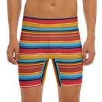 Ethnic Mexican Woven Pattern Print Men's Long Boxer Briefs