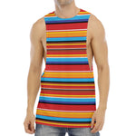 Ethnic Mexican Woven Pattern Print Men's Muscle Tank Top