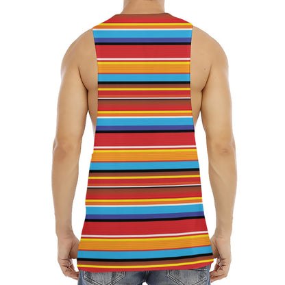 Ethnic Mexican Woven Pattern Print Men's Muscle Tank Top
