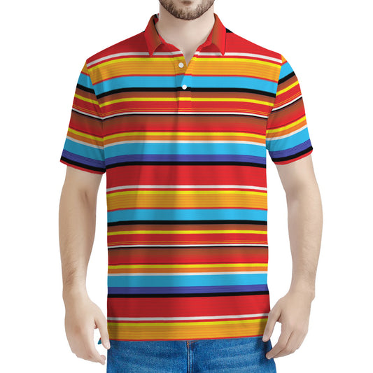 Ethnic Mexican Woven Pattern Print Men's Polo Shirt