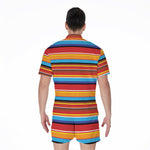 Ethnic Mexican Woven Pattern Print Men's Rompers