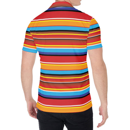 Ethnic Mexican Woven Pattern Print Men's Shirt