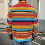 Ethnic Mexican Woven Pattern Print Men's Shirt Jacket