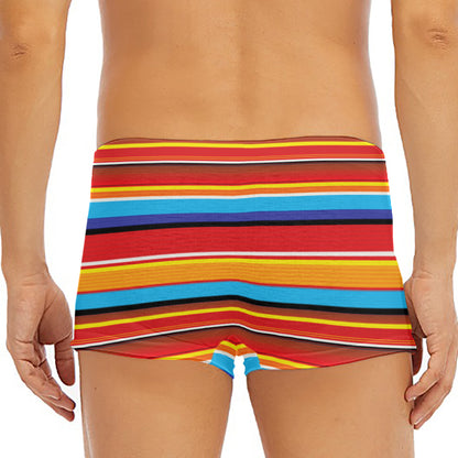 Ethnic Mexican Woven Pattern Print Men's Short Boxer Briefs