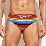 Ethnic Mexican Woven Pattern Print Men's Swim Briefs