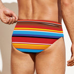Ethnic Mexican Woven Pattern Print Men's Swim Briefs