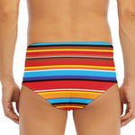 Ethnic Mexican Woven Pattern Print Men's Triangle Swim Briefs