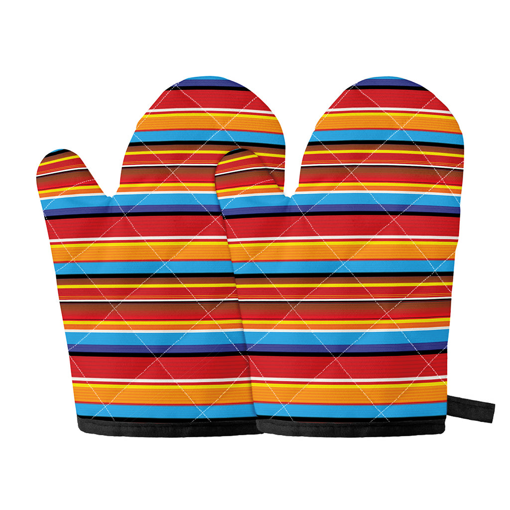 Ethnic Mexican Woven Pattern Print Oven Mitts