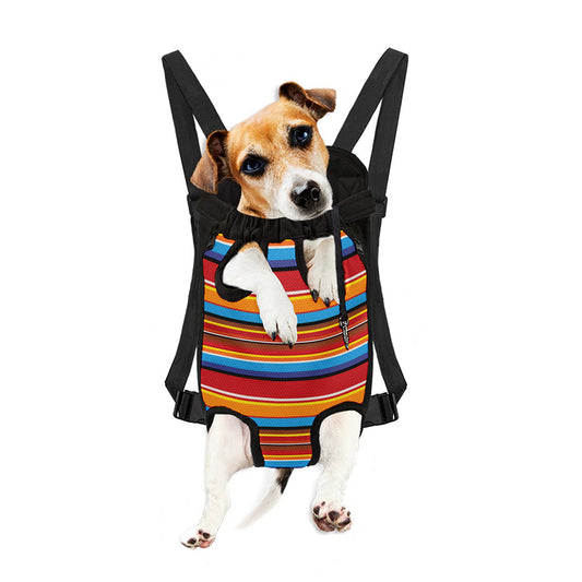Ethnic Mexican Woven Pattern Print Pet Carrier Backpack