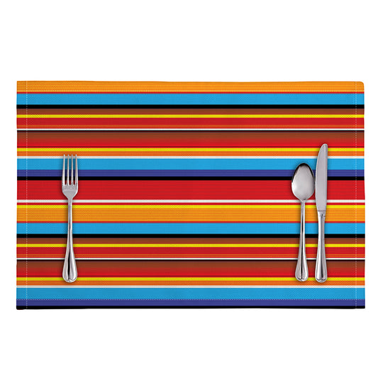 Ethnic Mexican Woven Pattern Print Placemat
