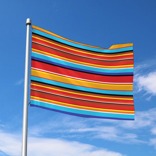 Ethnic Mexican Woven Pattern Print Polyester Flag