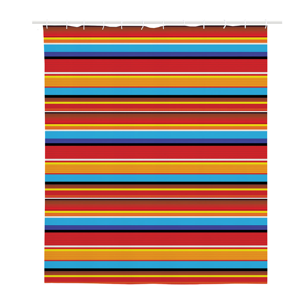 Ethnic Mexican Woven Pattern Print Polyester Shower Curtain