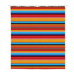 Ethnic Mexican Woven Pattern Print Polyester Shower Curtain
