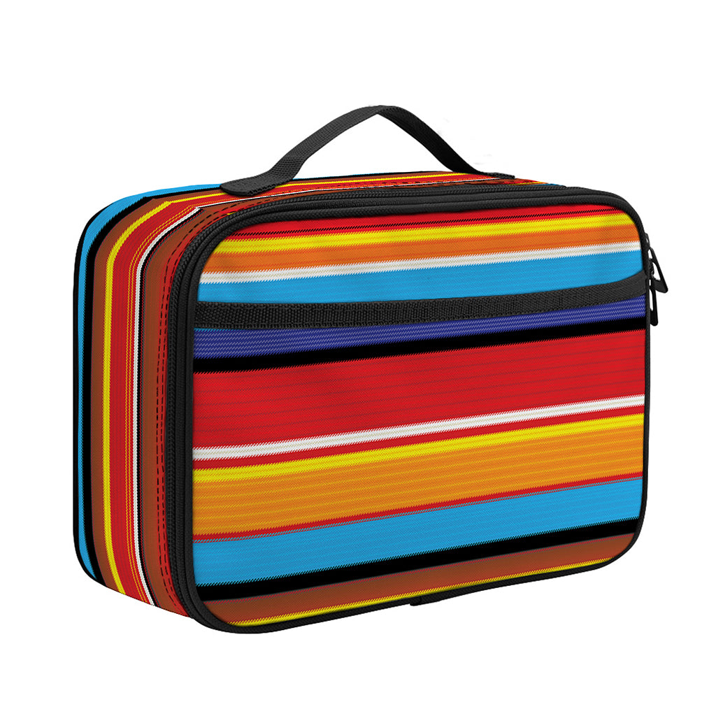 Ethnic Mexican Woven Pattern Print Portable Lunch Bag