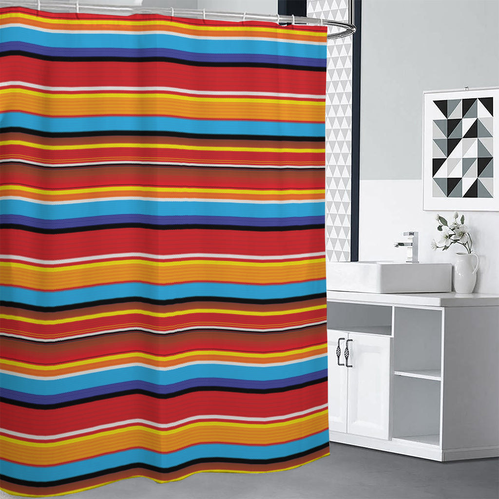 Ethnic Mexican Woven Pattern Print Premium Shower Curtain